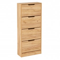 Высокая обувница с дверками Компанит ТО-24 дуб крафт золотой