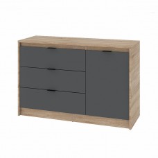 Комод для вещей Еверест Сити-1150 (115,2х38х74,6 см) Дуб сонома + графит